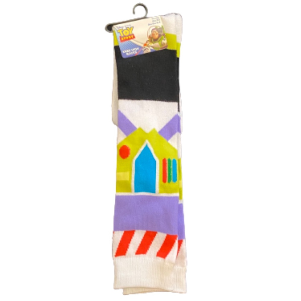 Disney * BUZZ LIGHTYEAR * Toy Story Knee High Halloween  Socks Size 9-11